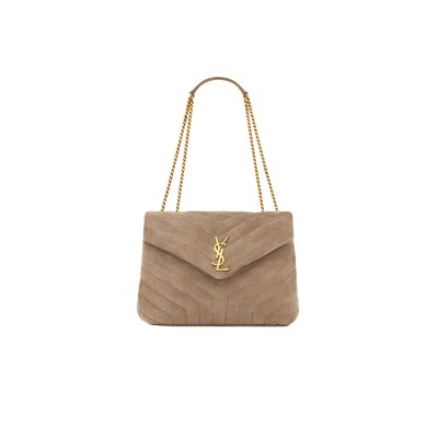 YSL LOULOU MEDIUM IN QUILTED SUEDE 5749461U8612346 (32*22*12cm)
